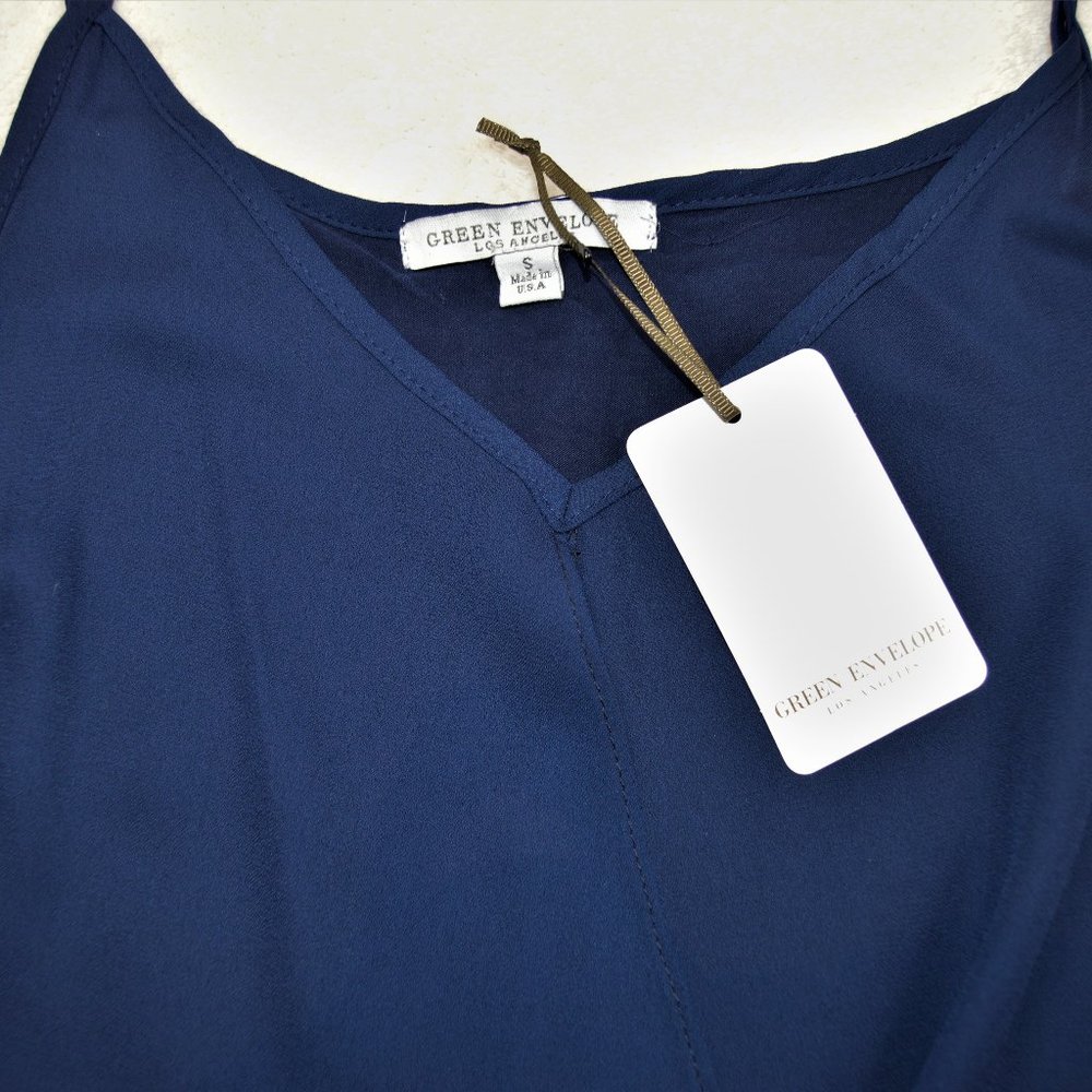 New! Green Envelope Navy  Fly Away Tank Top - Picture 6 of 8